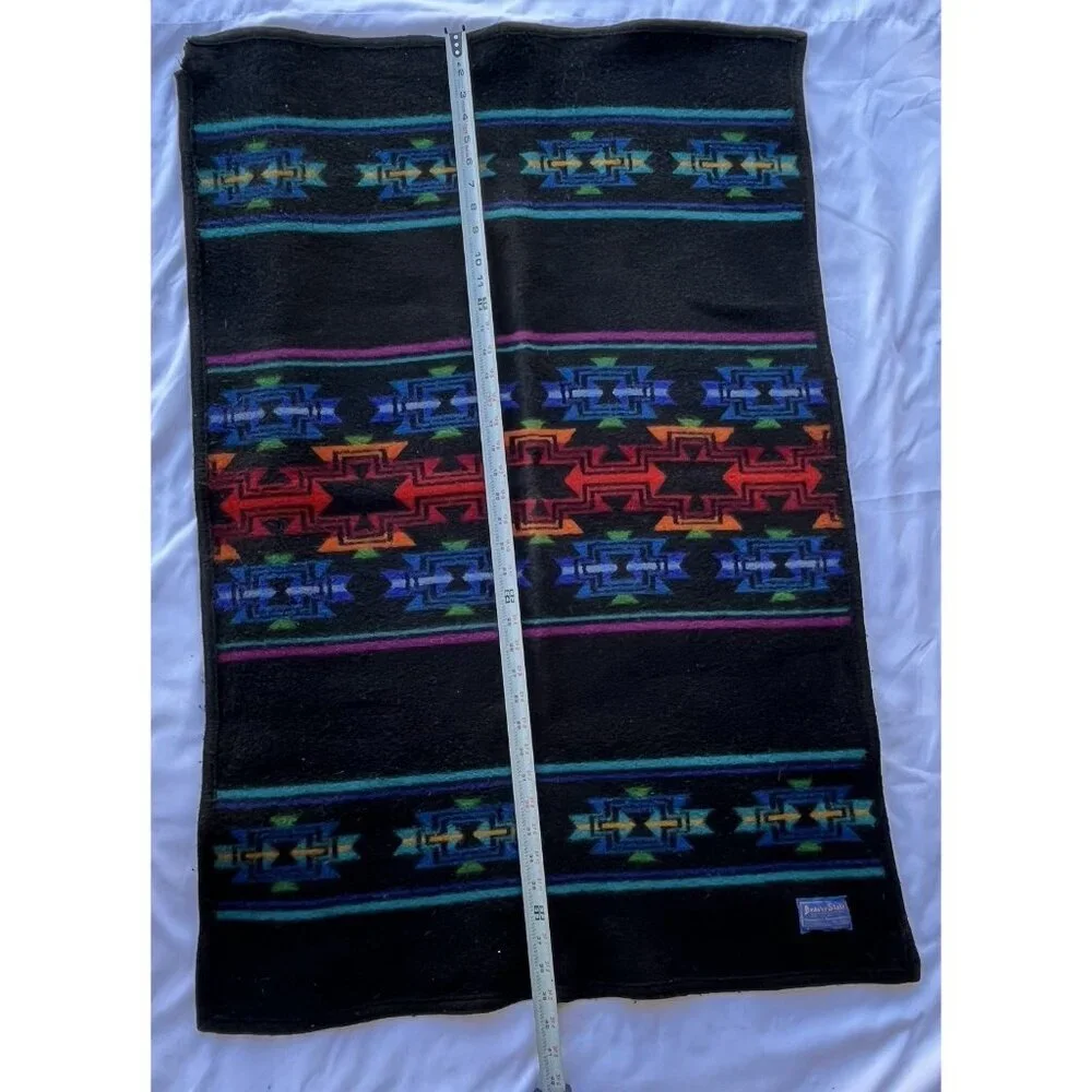Vtg Pendleton Beaver State Aztec Southwest Wool Blend Saddle Blanket Shawl USA